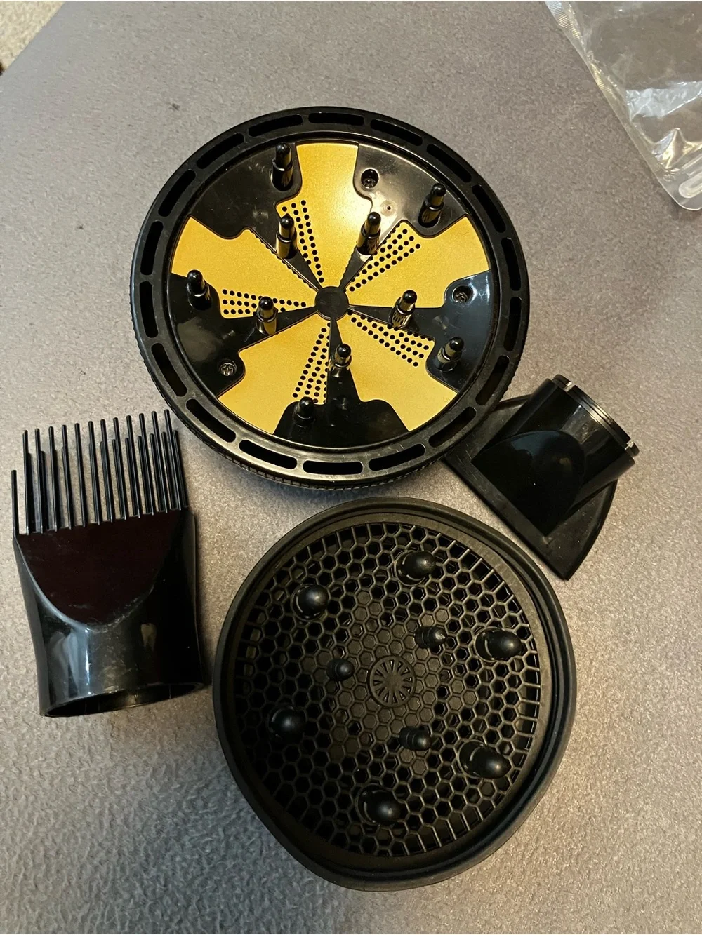 Various Hair Dryer Diffuser and Styling Set measurements in photos